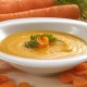 Plate with soup-puree